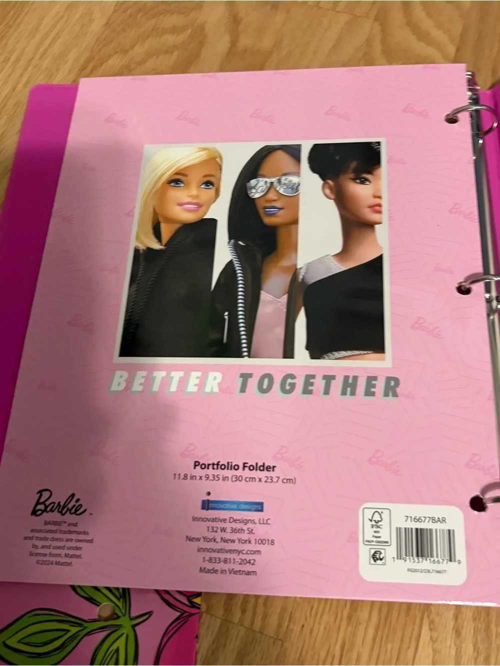 Disney Adventure Gals Folder Pink 3 Ring Binder Barbie Folder Bundle NEW